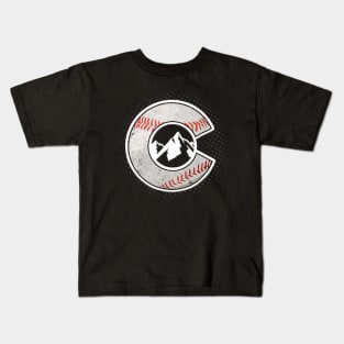 Distressed Colorado Baseball Colorado Kids T-Shirt